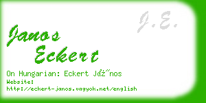 janos eckert business card